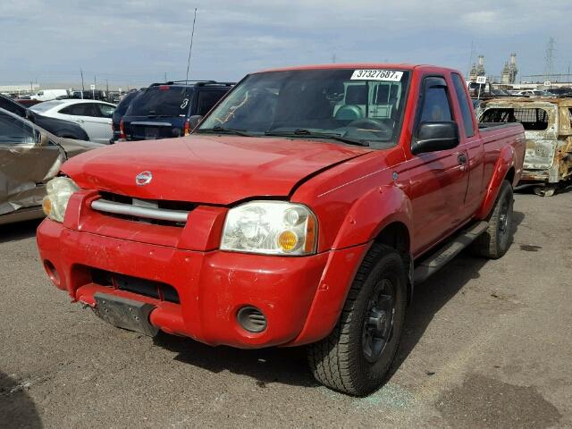 1N6ED26T93C404227 - 2003 NISSAN FRONTIER K RED photo 2