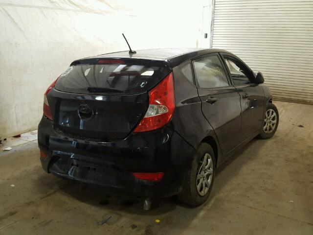 KMHCT5AE7CU002008 - 2012 HYUNDAI ACCENT GLS BLACK photo 4