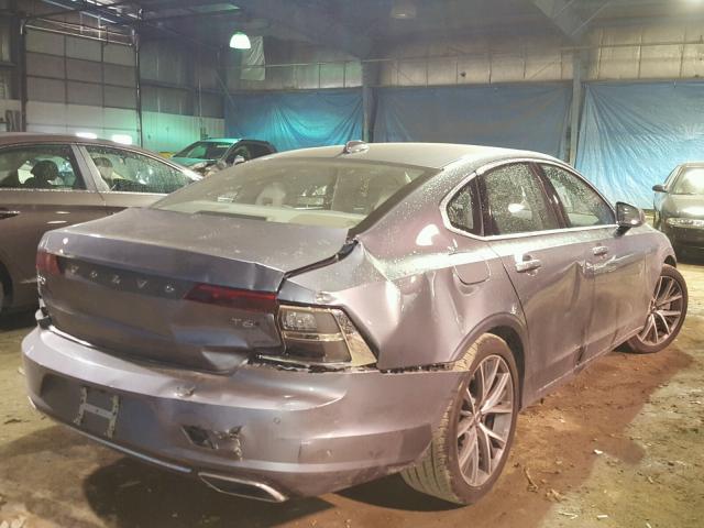 YV1A22MK6H1012028 - 2017 VOLVO S90 T6 GRAY photo 4