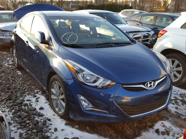 KMHDH4AE2FU457630 - 2015 HYUNDAI ELANTRA SE BLUE photo 1