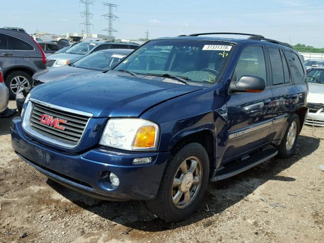 1GKDT13SX22202805 - 2002 GMC ENVOY BLUE photo 2