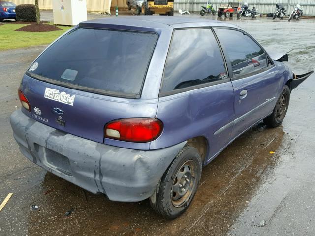 2C1MR2266W6736295 - 1998 CHEVROLET METRO PURPLE photo 4