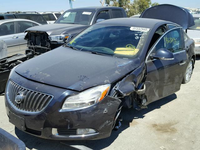 2G4GS5ER4D9154344 - 2013 BUICK REGAL PREM BLUE photo 2