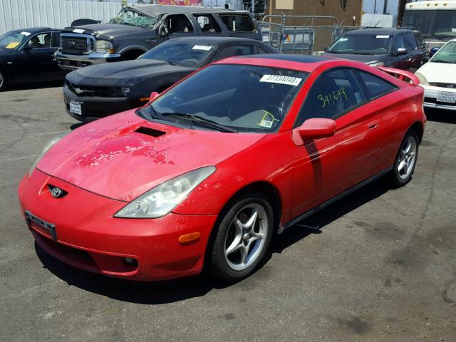 JTDDY32T6Y0015679 - 2000 TOYOTA CELICA RED photo 2