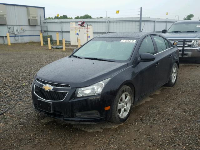 1G1PC5SB7D7153062 - 2013 CHEVROLET CRUZE LT BLACK photo 2