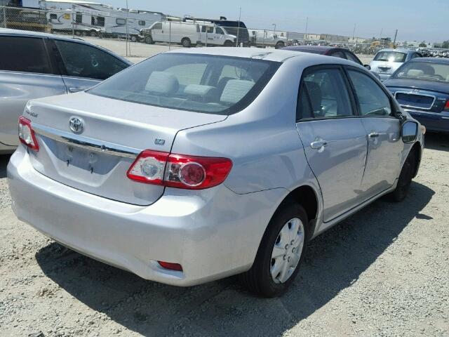 2T1BU4EE2BC556960 - 2011 TOYOTA COROLLA BA SILVER photo 4