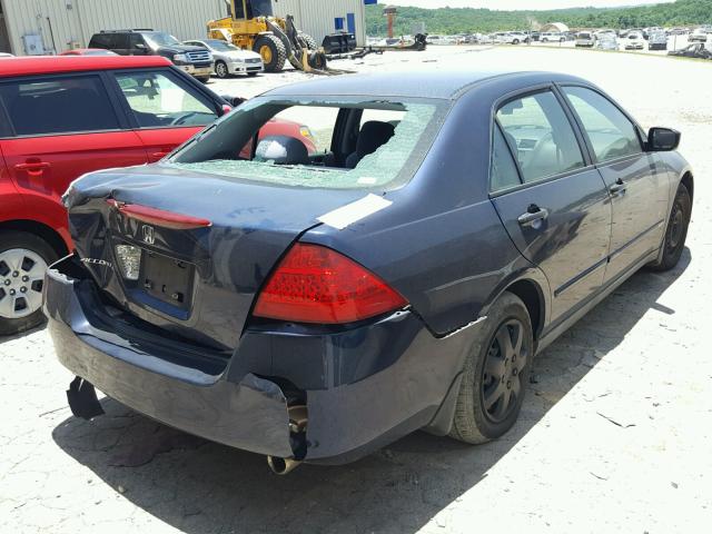 1HGCM56107A067802 - 2007 HONDA ACCORD VAL BLUE photo 4