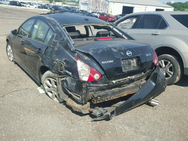 1N4BA41EX8C821159 - 2008 NISSAN MAXIMA SE BLACK photo 3