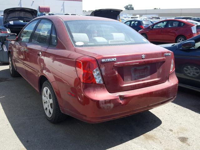 KL5JD52Z44K065404 - 2004 SUZUKI FORENZA S RED photo 3