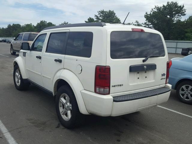 1D8GU28K38W112774 - 2008 DODGE NITRO SXT WHITE photo 3