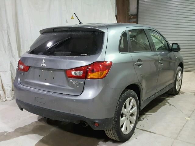 4A4AR3AW6FE028565 - 2015 MITSUBISHI OUTLANDER GRAY photo 4