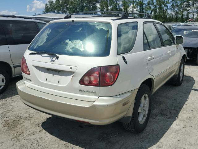 JT6HF10U7X0019589 - 1999 LEXUS RX 300 WHITE photo 4