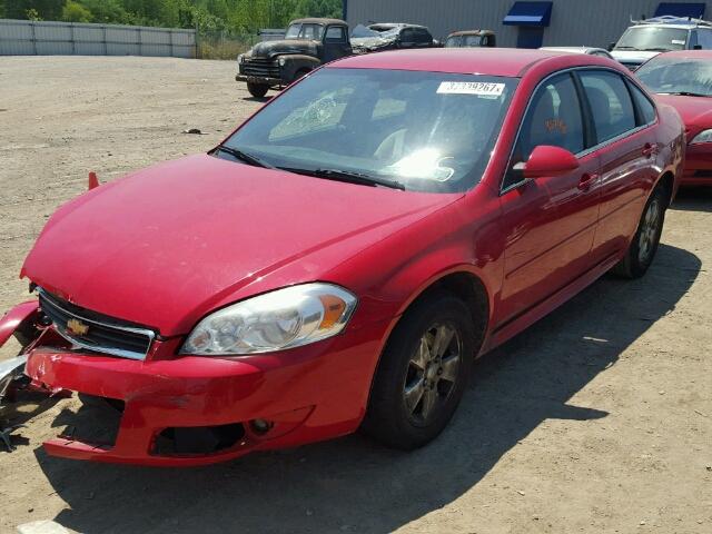 2G1WG5EKXB1120756 - 2011 CHEVROLET IMPALA LT RED photo 2