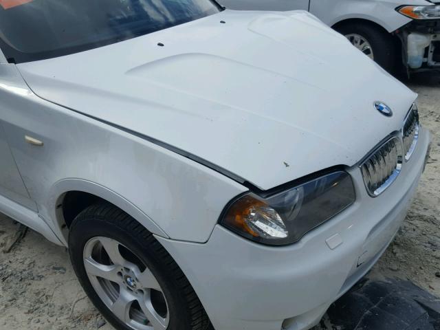 WBXPA93426WD25453 - 2006 BMW X3 3.0I WHITE photo 9