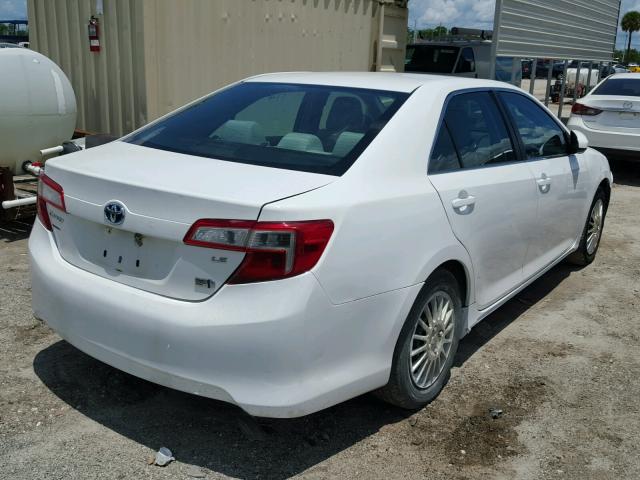 4T1BD1FK1CU005213 - 2012 TOYOTA CAMRY HYBR 白色 照片 4