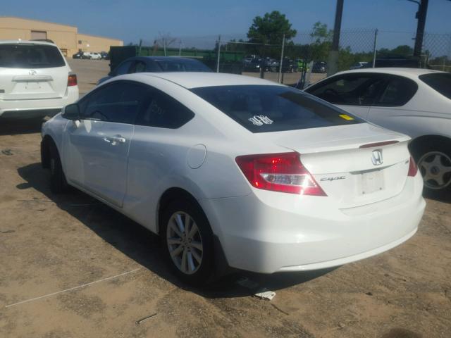 2HGFG3B15CH544623 - 2012 HONDA CIVIC EXL WHITE photo 3