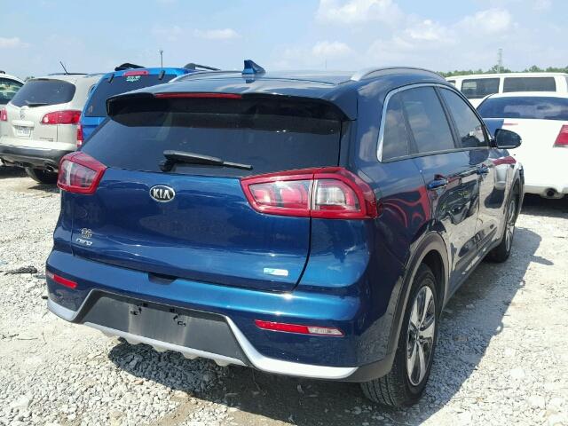 KNDCC3LC0H5064078 - 2017 KIA NIRO EX BLUE photo 4