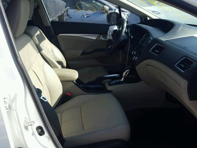 19XFB2F92FE099006 - 2015 HONDA CIVIC EXL WHITE photo 5