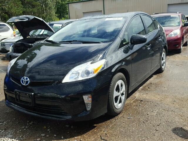 JTDKN3DU1D1704197 - 2013 TOYOTA PRIUS შავი ფოტო 2