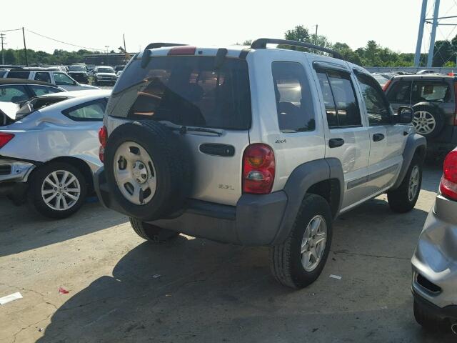 1J4GL48K72W146313 - 2002 JEEP LIBERTY SILVER photo 4