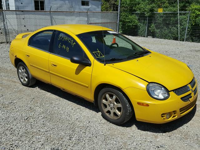 1B3ES56C03D195451 - 2003 DODGE NEON SXT YELLOW photo 1