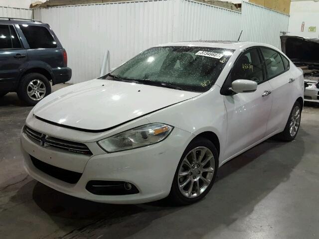 1C3CDFCB3ED668221 - 2014 DODGE DART LIMIT WHITE photo 2