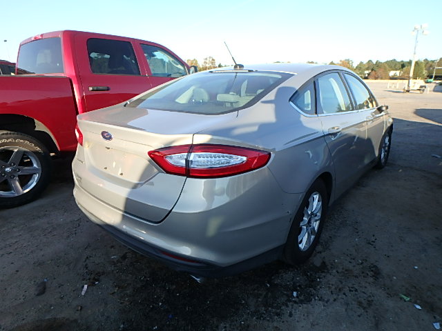 3FA6P0G7XFR218678 - 2015 FORD FUSION S BEIGE photo 4