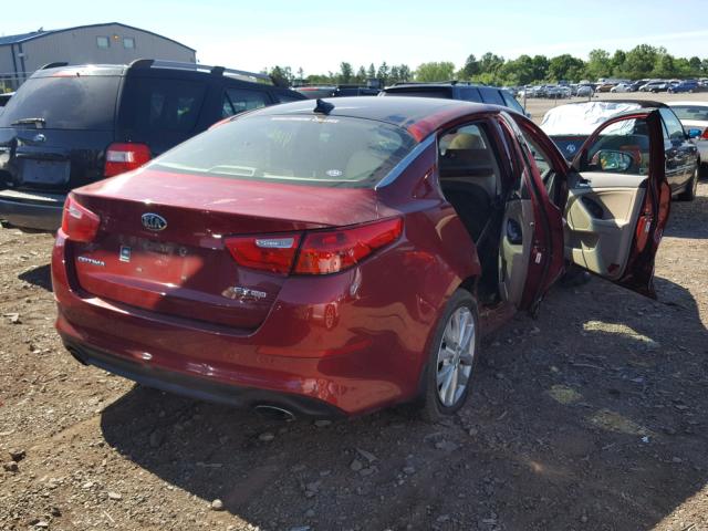 5XXGN4A79EG306798 - 2014 KIA OPTIMA EX RED photo 4