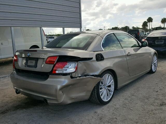 WBADX7C58BE579092 - 2011 BMW 335I SILVER photo 4