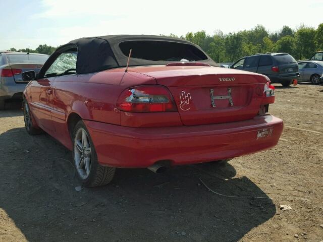 YV1NC53D42J030120 - 2002 VOLVO C70 RED photo 3