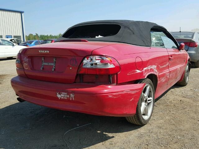 YV1NC53D42J030120 - 2002 VOLVO C70 RED photo 4