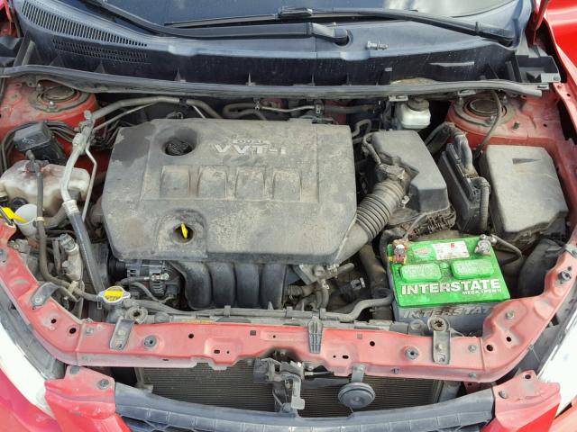 2T1KU40E79C016456 - 2009 TOYOTA COROLLA MA RED photo 7