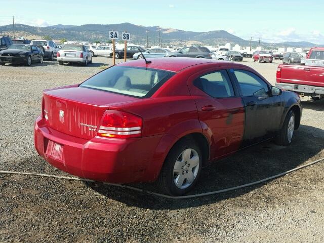 1B3CC4FB4AN175054 - 2010 DODGE AVENGER RED photo 4