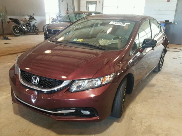 2HGFB2F90FH549872 - 2015 HONDA CIVIC EXL 栗色 照片 2
