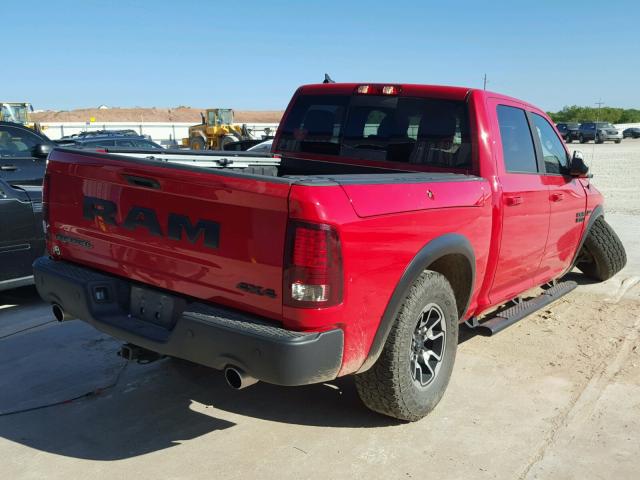 1C6RR7YT2HS633837 - 2017 RAM 1500 REBEL წითელი ფოტო 4
