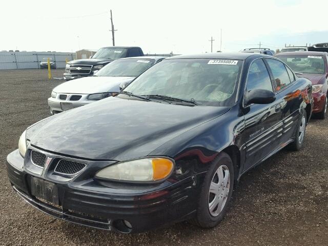 1G2NE52F52C166316 - 2002 PONTIAC GRAND AM S BLACK photo 2