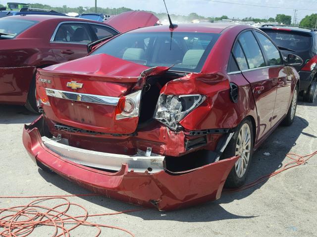 1G1PH5SB7D7224763 - 2013 CHEVROLET CRUZE ECO RED photo 4