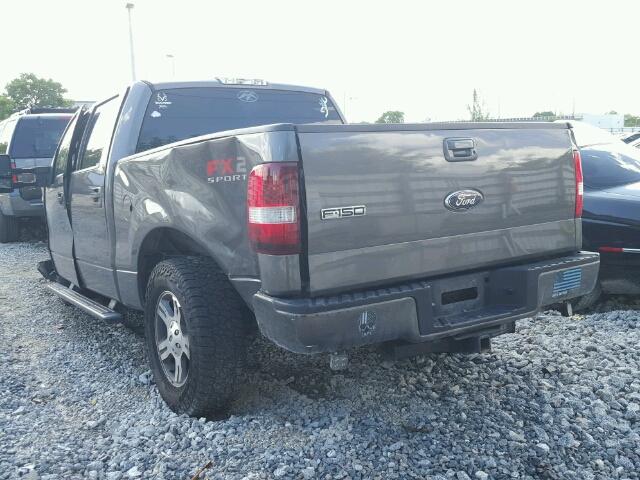 1FTPW12V48KC03369 - 2008 FORD F150 SUPER GRAY photo 3