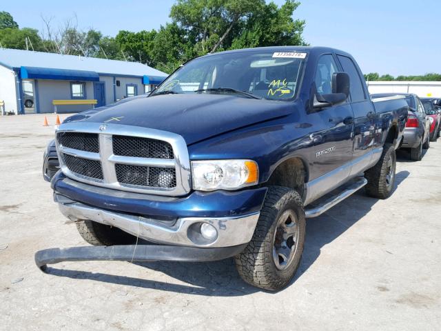 3D7KU28C44G217792 - 2004 DODGE RAM 2500 S BLUE photo 2