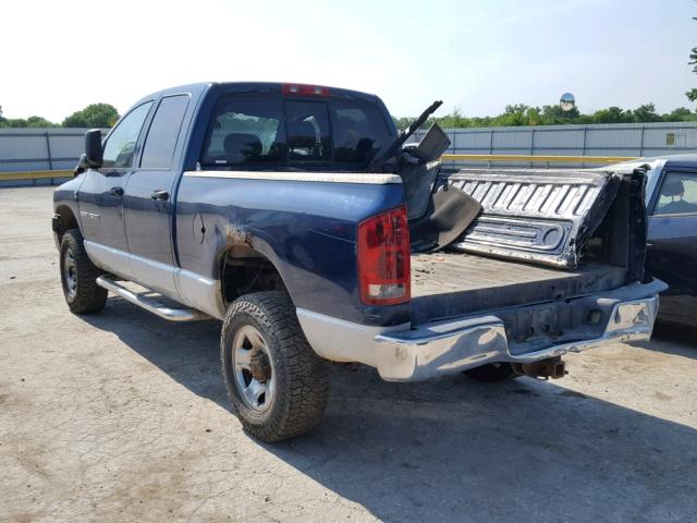 3D7KU28C44G217792 - 2004 DODGE RAM 2500 S BLUE photo 3