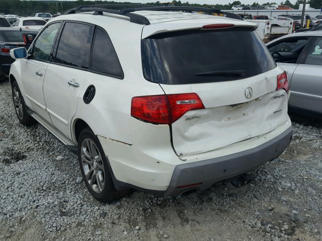 2HNYD28837H519654 - 2007 ACURA MDX SPORT WHITE photo 3