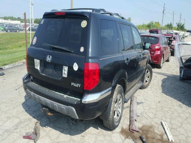 2HKYF18494H523928 - 2004 HONDA PILOT BLACK photo 4