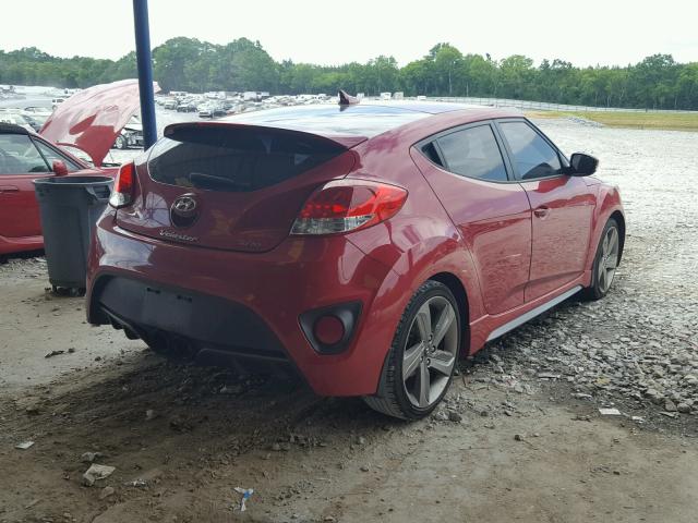 KMHTC6AE0EU208750 - 2014 HYUNDAI VELOSTER T RED photo 4