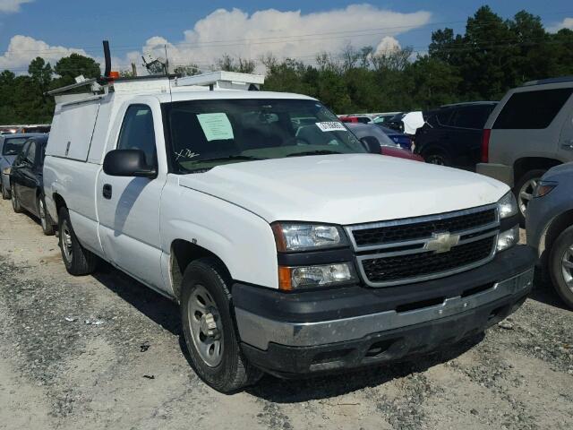 1GCEC14X76Z293202 - 2006 CHEVROLET SILVERADO WHITE photo 1