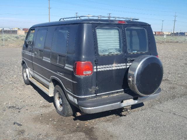 2B7HB21X7VK540813 - 1997 DODGE RAM VAN B2 BLACK photo 3