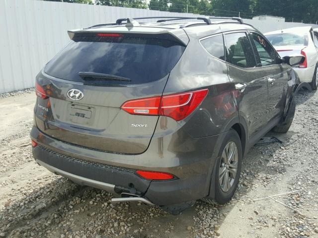 5XYZU3LB2EG192937 - 2014 HYUNDAI SANTA FE S GRAY photo 4