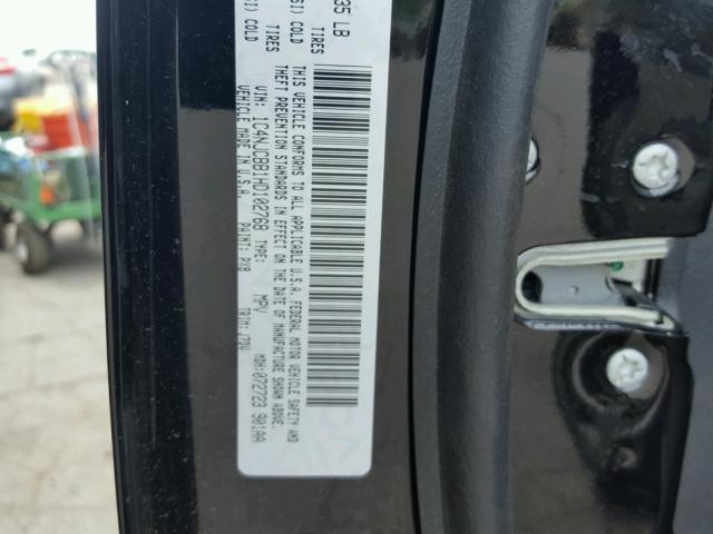 1C4NJCBB1HD102768 - 2017 JEEP COMPASS SP BLACK photo 10