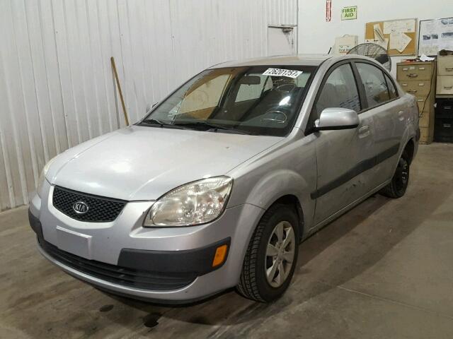 KNADE123786379374 - 2008 KIA RIO BASE SILVER photo 2