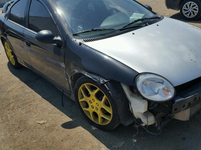 1B3AS66S95D259825 - 2005 DODGE NEON SRT-4 BLACK photo 9