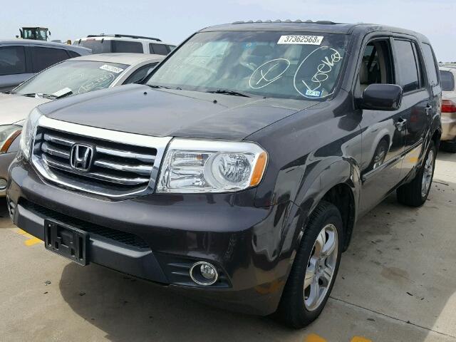 5FNYF3H73EB003987 - 2014 HONDA PILOT EXLN BLUE photo 2